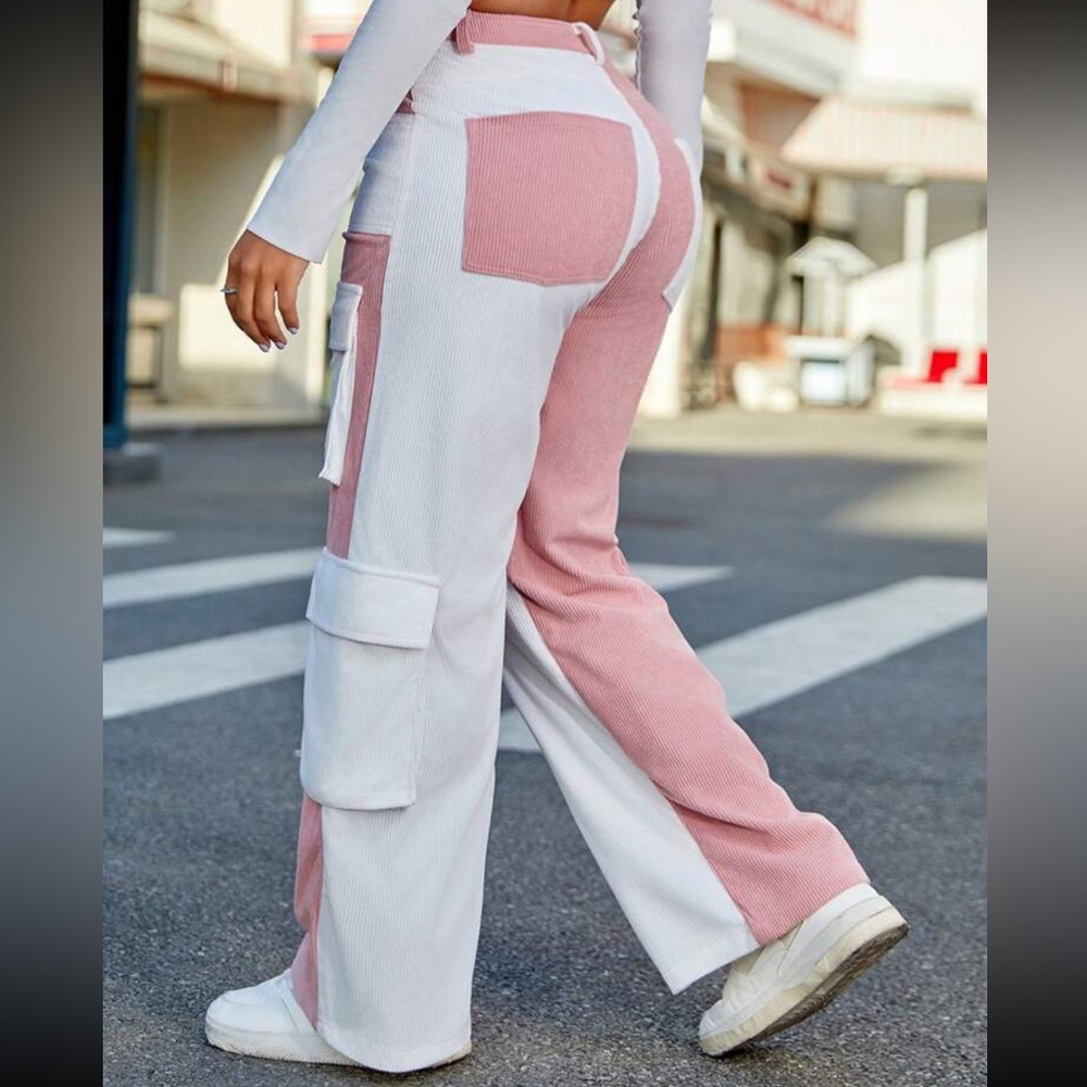 Fashionable And Personalized Street Style Patchwork Women's Pants - Picture 4 of 6